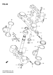 DR-Z400 Кронштейн передней вилки
