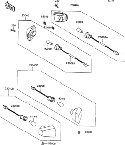 ZX1100 Задний фонарь