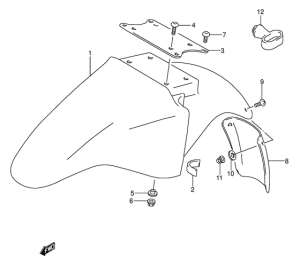 GS500 Переднее крыло