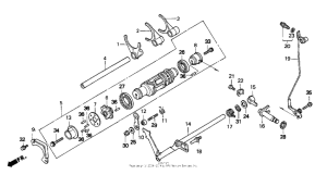 GL1500SE Вал и вилки  коробки передач