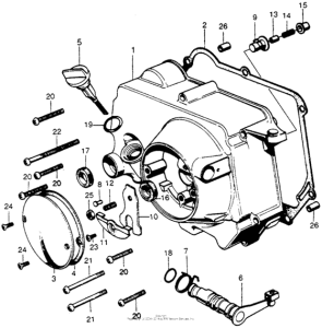 CT70 Крышка картера правая