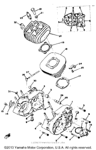 YZ125A Piston & conn - rod assembly
