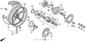 VFR750F Rear wheel 94-97
