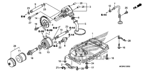 ST1300P (ABS) Oil pump + oil pan