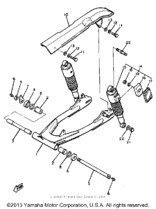 XS400SH Задний рычаг подвески