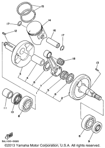 RT100L Коленчатый вал и Поршень