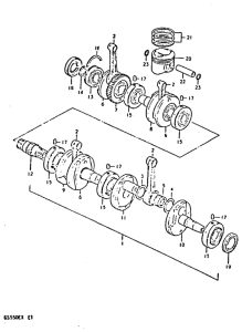 GS550 Вал коленчатый