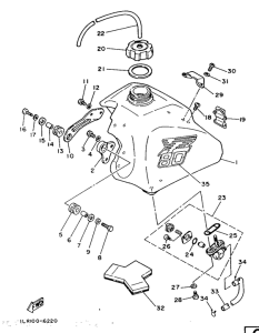 YZ80 Топливный бак