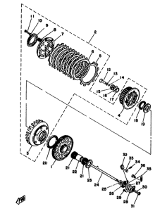 TZ250F Сцепление