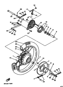 FS1 Rear wheel complete assy