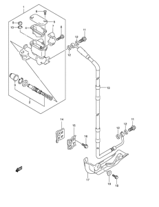 RM250 Передний тормозной цилиндр