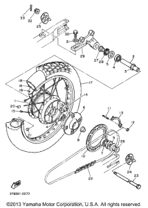 XT600EAC Переднее колесо