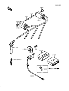 ZX400 Катушка зажигания