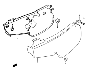 RM80 Обтекатель задний