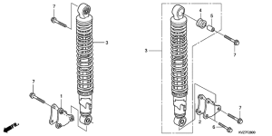 NSS250 (ABS) Rear cushion