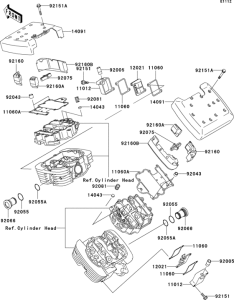 VN1500 Крышка головки цилиндров