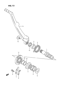 RM250 Ножной стартер
