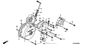 XR650L Крышка картера левая