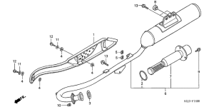 CRF80F Глушитель