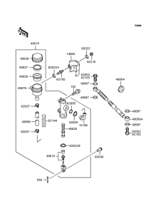 BJ250 Задний торм цилиндр