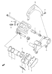 RMX250 Задний суппортs