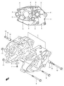 DF125 Картер двигателя