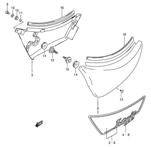 VS800 Обтекатель задний