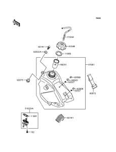 KX65 Топливный бак