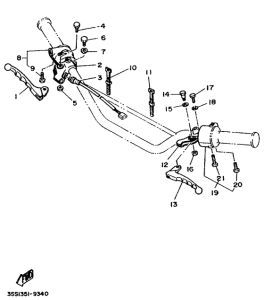 DT125MX Handle switch. lever