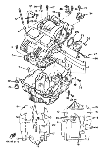 XS400 Картер двигателя
