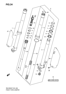 RM-Z250 Передняя вилка