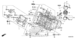 VFR800F Головка цилиндров передняя