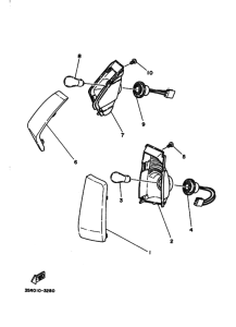 CH50EE Rear flasher light assy