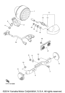 XVS950CUSP Фонарь