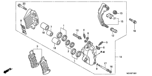VTX1800C L. front brake caliper