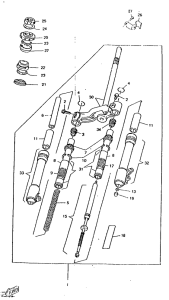 CW50RSX Передняя вилка