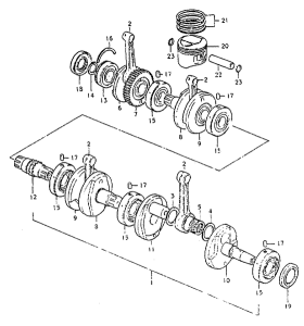 GS550 Вал коленчатый