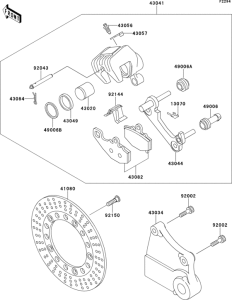 ZX1100 Задний тормоз