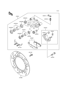 EX250 Передний тормоз
