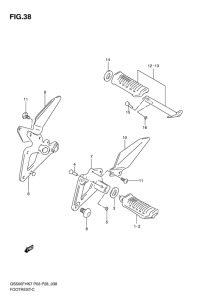 GS500 Подножки