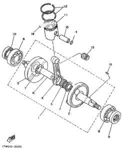 DT50LC Коленвал и поршень