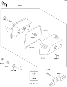 ZR550 Задний фонарь
