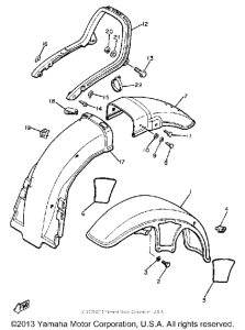 XJ650H Крыло переднее и задние