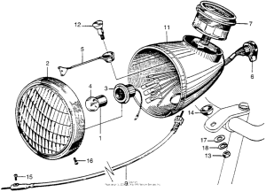 PC50 Headlight + speedometer