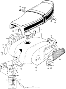 CA175 Ca175 fuel tank + seat
