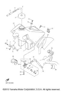 YZ426FP Топливный бак