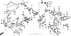 CBR900RR Верхний обтекатель