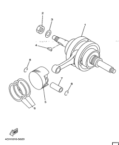 YP250 Коленчатый вал и поршни