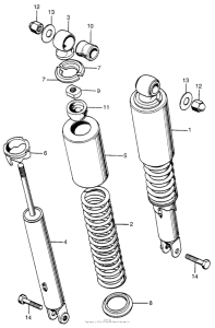 CB350 Cb350g rear shock absorber