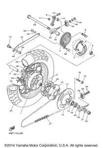 XV250FCB Переднее колесо